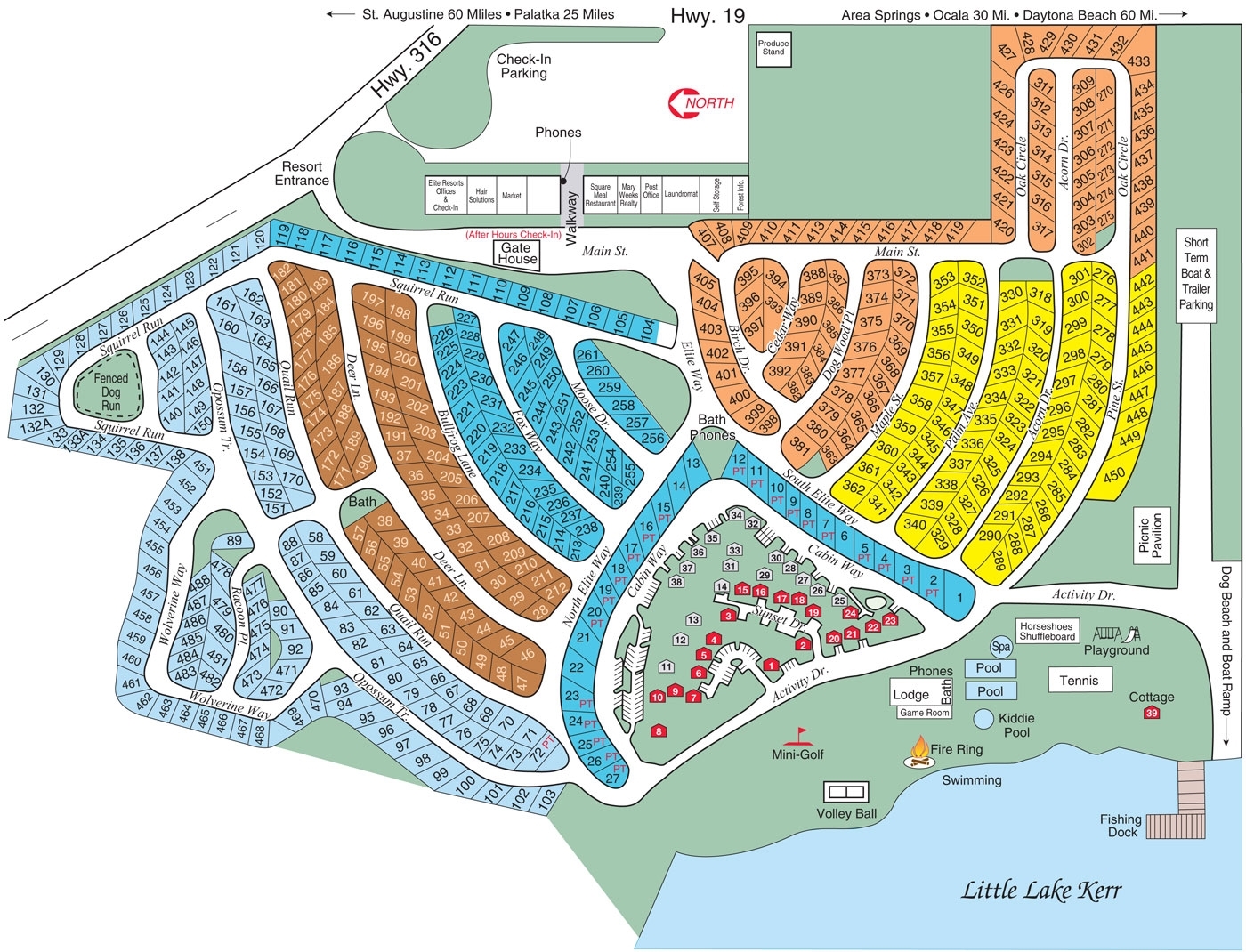 Elite Resorts at Salt Springs, Salt Springs, FL GPS, Campsites, Rates