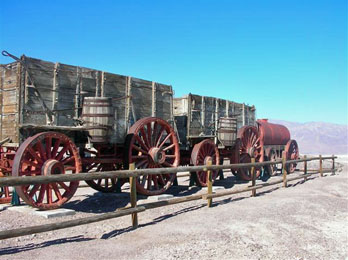 Mule Wagons at Harmony Borax Works, Death Valley National Park