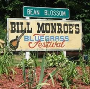 Picture of a sign for the Bill Monroe Bluegrass Festival