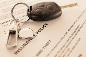 RV keys on an insurance agreement