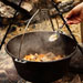 Pot cooking on a campfire