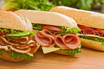 Healthy fast food sandwiches