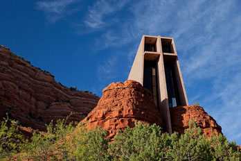 Chapel of the Holy Cross Sedona, built into red rock