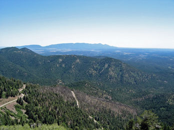 Scenic view of Southern New Mexico from Sierra Blanca Peak