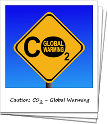 Road sign that says 'CO2 - global warming'