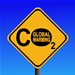 Road sign that says 'CO2 - global warming'