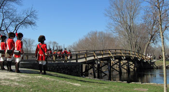 Renactment of Historical Battle between Red Coats and Colonials at North Bridge