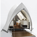 Pop up camper shaped like Sydney Opera House