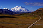 Road leading to Mt McKinley, Alaska