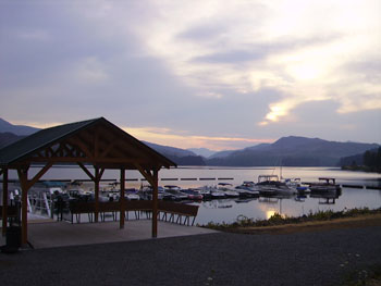 Lake view from Edgewater RV Resort