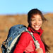 Smiling Lady hiker with backpack