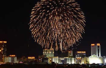 4th of July Fireworks over Atlantic City, New Jersey
