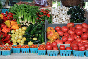Vegetables on sale at Ithaca Farmers Market