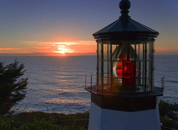 Sunset at Cape Meares Lighthouse