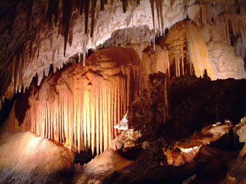 Organ pipe like stalacites at Jewel Cave National Monument