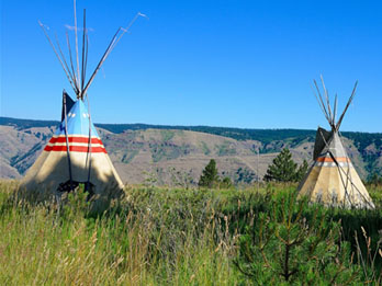 Nez Perce tipis at Nez Perce National Historical Park