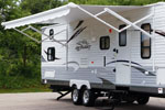 Travel Trailer with open awning