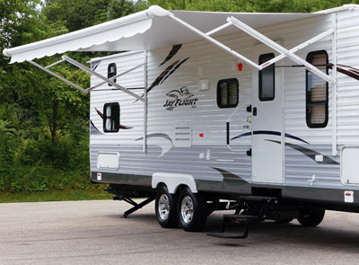 Travel Trailer with open awning