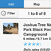 Camp Finder App showing Joshua Tree National Park Black Rock Campground with Photos and Camper Ratings