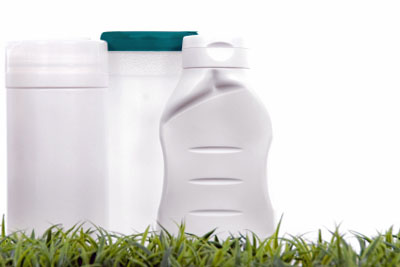 Bottles containing eco-friendly cleaners