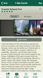 Oh, Ranger! ParkFinder app showing what to see and do at Yosemite National Park