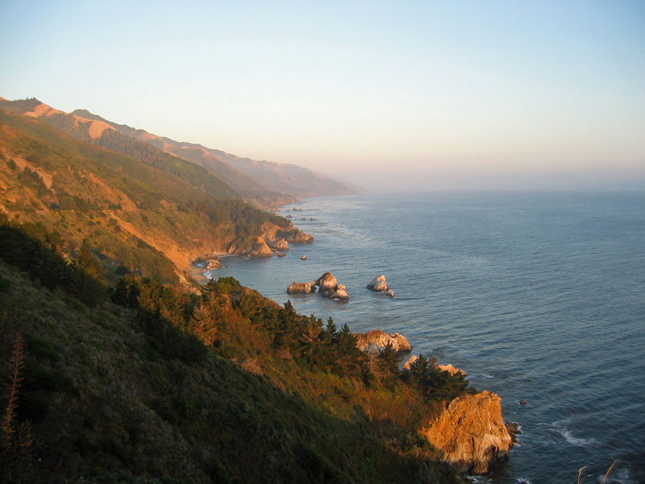 Californa Pacific Ocean Coastline from Pacific Coast Highway