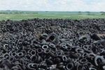 Mountain of old tires